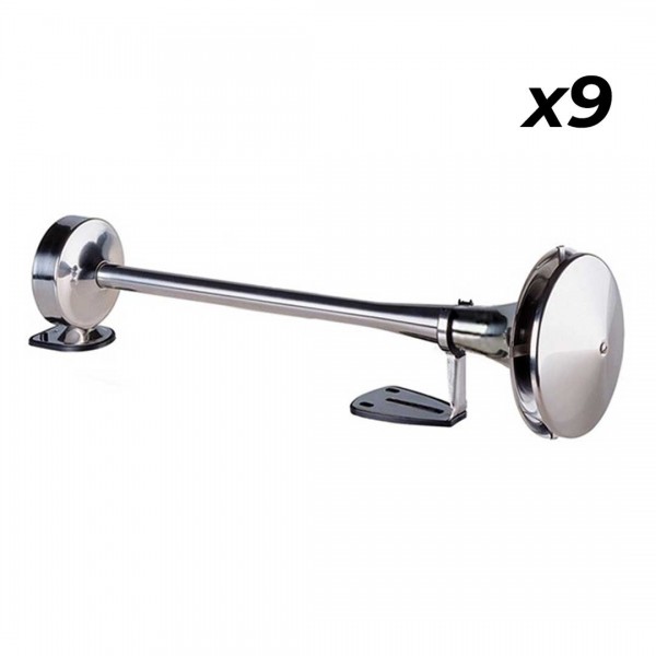Lot de 9 Trompe Inox PL 528mm - N°1 - comptoirnautique.com