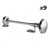 Set di 9 corni PL da 528 mm in acciaio inossidabile