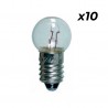 Paquete de 10 lámparas E10 esféricas 12V 6W