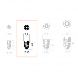 Pack of 10 E10 spherical...