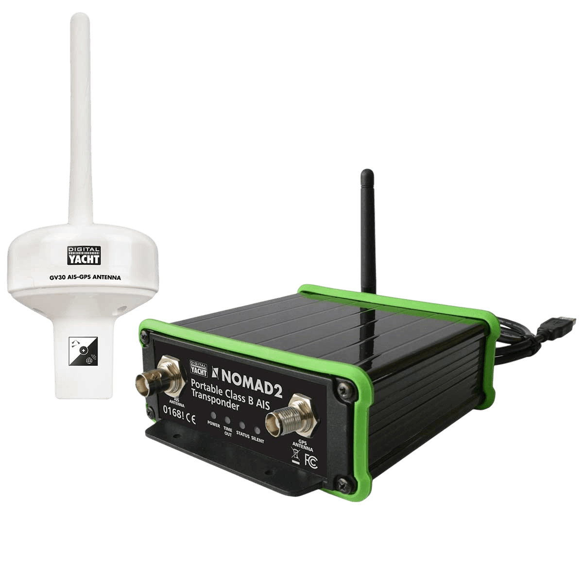 Transpondeur AIS Portable Nomad 2 Digital Yacht avec antenne GPS et VHF GV30