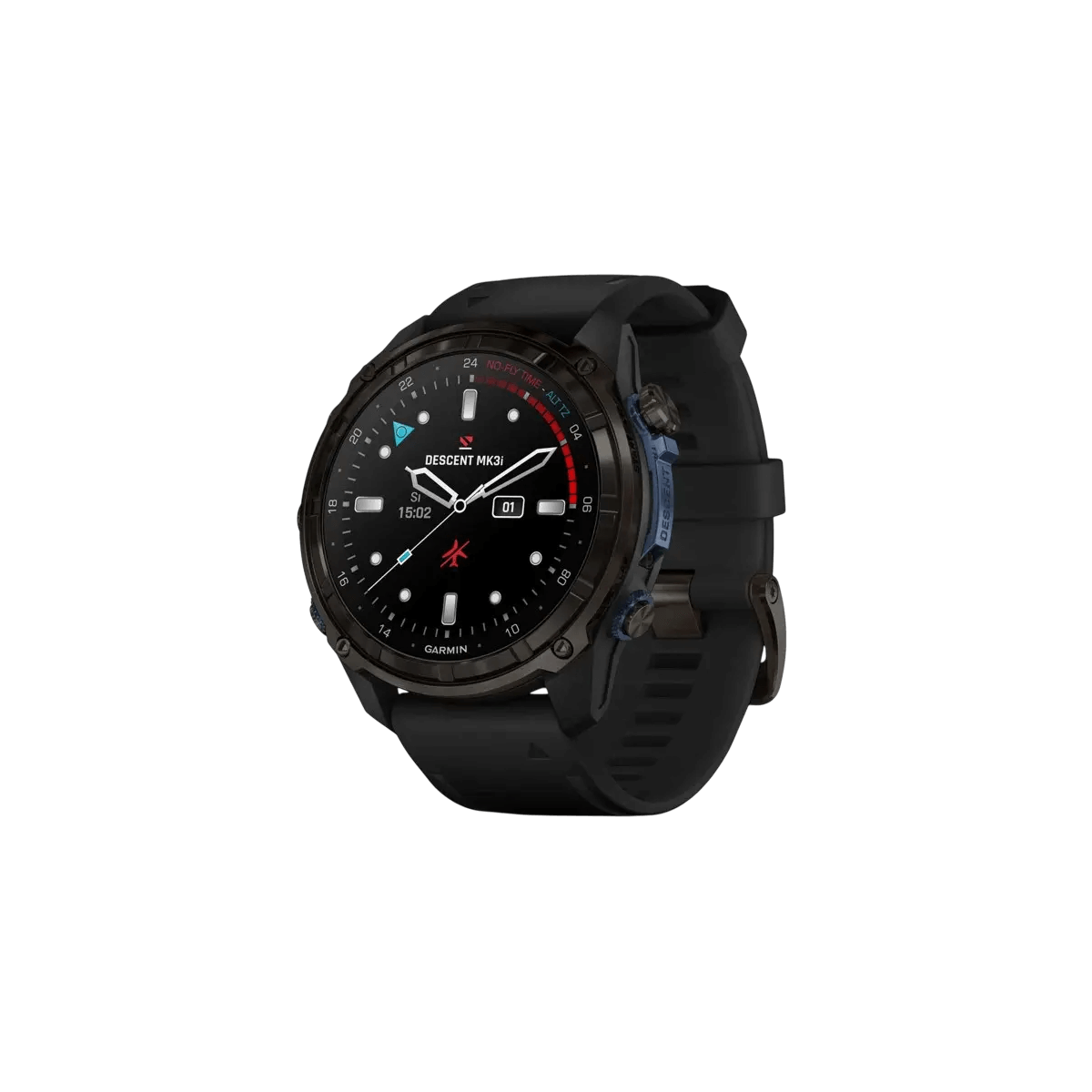 Montre de plongée Garmin Descent Mk3i 51 mm - Carbon gray / silicone noir - montre connectée GPS