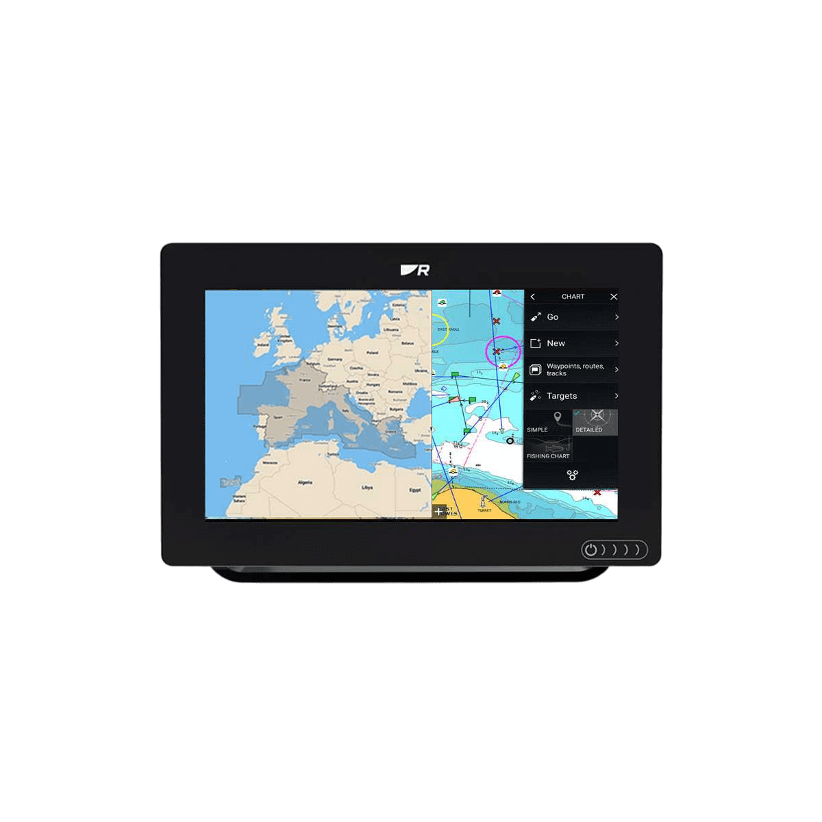 Raymarine Axiom+ 9 RV 3D + carte lighthouse Méditerranée