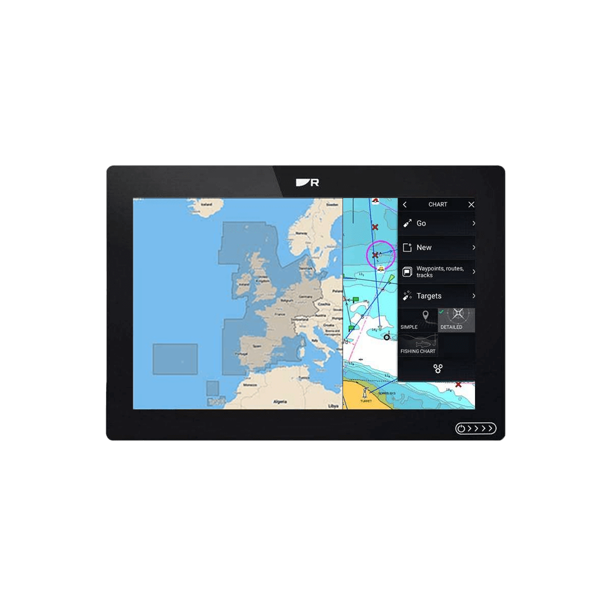 Raymarine Axiom+ 12 RV 3D + carte lighthouse Europe de l'Ouest
