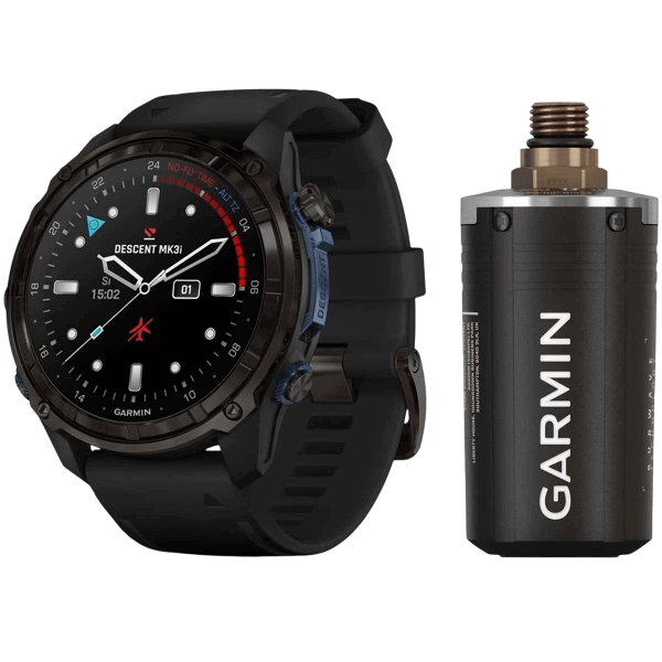 Pack montre de plongée Garmin Descent Mk3i - 51 mm + sonde Descent T2 Carbon Gray / Silicone noir - N°1 - comptoirnautique.com