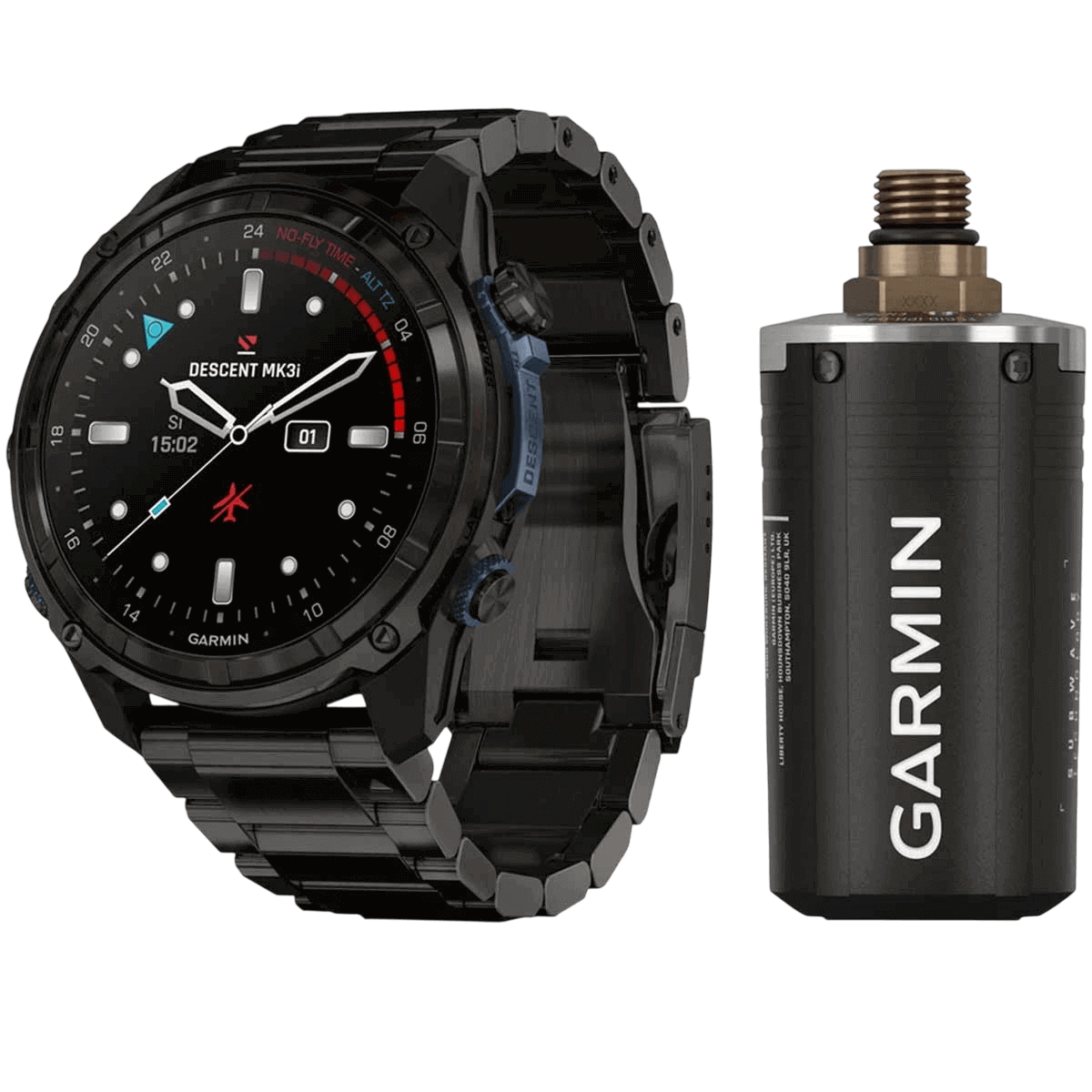 Pack montre de plongée Garmin Descent Mk3i - 51 mm + sonde Descent T2 Carbon Gray / Titane carbon gray