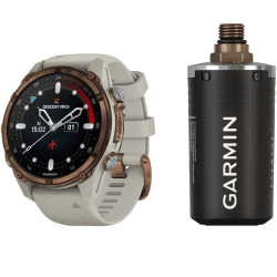 Pack montre de plongée Garmin Descent Mk3i - 43 mm + sonde Descent T2 - Bronze / Silicone lin