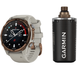 Pack montre de plongée Garmin Descent Mk3i - 43 mm + sonde Descent T2 - Bronze / Silicone lin