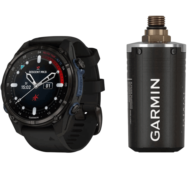 Pack montre de plongée Garmin Descent Mk3i - 43 mm + sonde Descent T2 - Carbon Gray / Silicone noir - N°2 - comptoirnautique.com