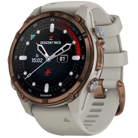 Montre de plongée Garmin Descent Mk3i - bronze/lin - montre connectée GPS