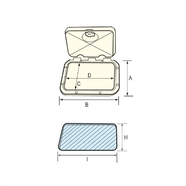 - Portinhola de acesso CLASSIC 275 x 375 mm Branco - N°2 - comptoirnautique.com