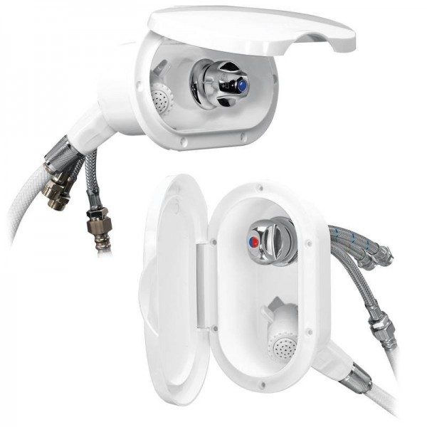 Doppio soffione e miscelatore - con coperchio - N°1 - comptoirnautique.com