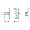 Testa rettangolare F2 femmina filettata - M6x10 (confezione da 10) - N°3 - comptoirnautique.com