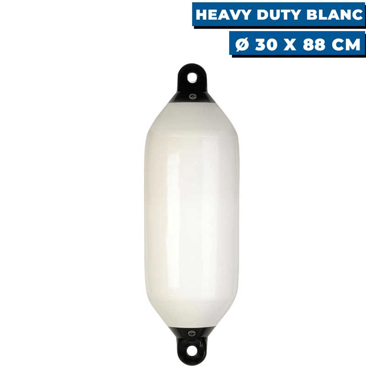 Pare-battage cylindrique blanc Heavy Duty Ø30 cm longueur 88 cm