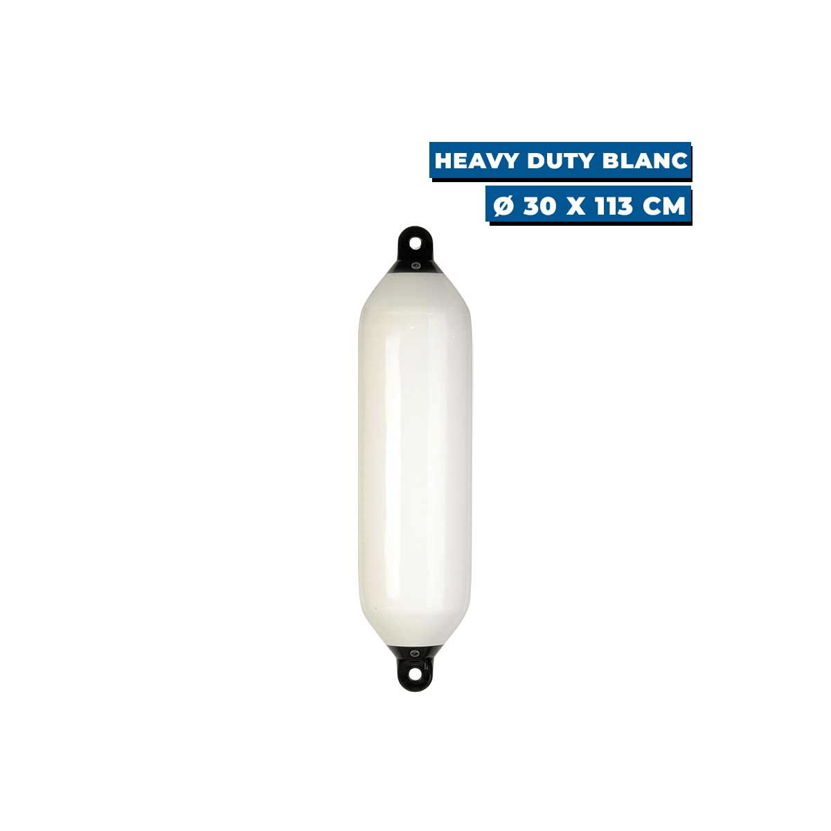 Pare-battage cylindrique blanc Heavy Duty Ø30 cm longueur 113 cm