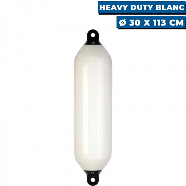 Pare-battage cylindrique blanc Heavy Duty Ø30 cm longueur 113 cm - N°5 - comptoirnautique.com