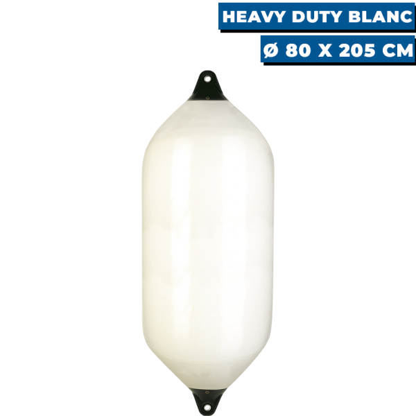 Heavy Duty white fender Ø800 - L. 2050 mm - N°2 - comptoirnautique.com