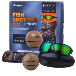 Idée cadeau noël Pack Deeper Fish Spotter NOËL - Deeper Chirp+2 - Lunettes et tour de cou Westin