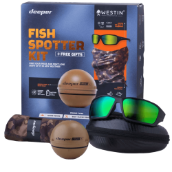 Idée cadeau noël Pack Deeper Fish Spotter NOËL - Deeper Chirp+2 - Lunettes et tour de cou Westin