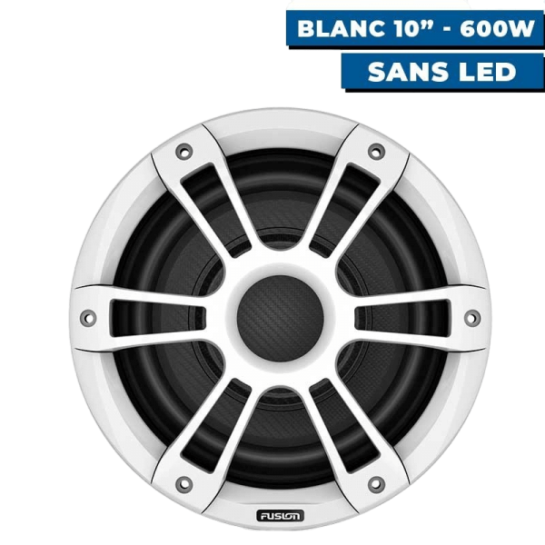 Caisson de basse Fusion Signature Serie 3i Sport Sans LED Blanc - 10"  600W - N°2 - comptoirnautique.com