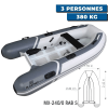 Inflatable dinghy YACHT PVC + single aluminum hull - N°2 - comptoirnautique.com