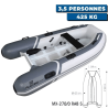 Bote insuflável YACHT PVC + casco simples de alumínio