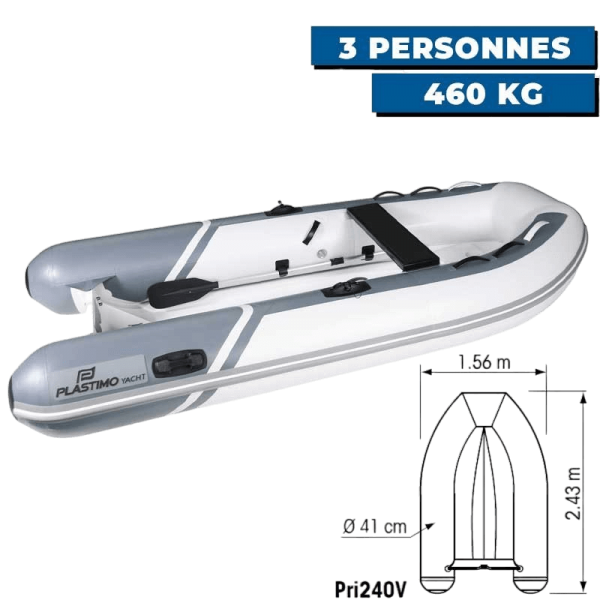 Inflatable dinghy YACHT PVC + polyester single hull - N°2 - comptoirnautique.com