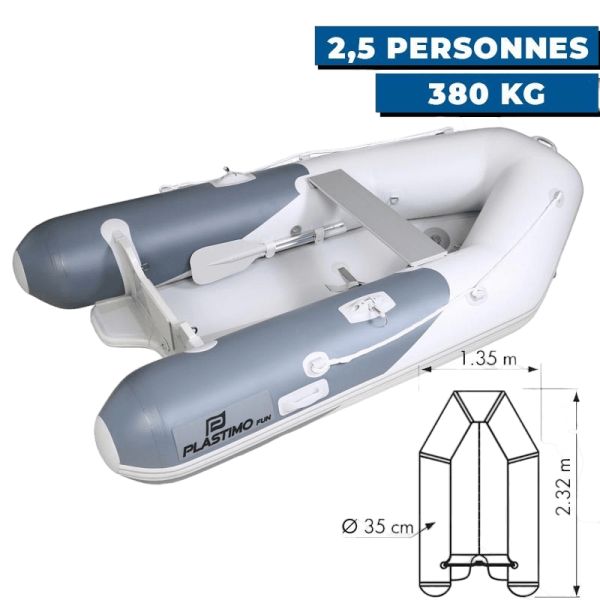 Annexe gonflable bateau FUN - Pi230VB - 2,5 personnes - N°5 - comptoirnautique.com