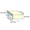 Industrial pocket hatch with cover 235 x 110 mm - N°2 - comptoirnautique.com