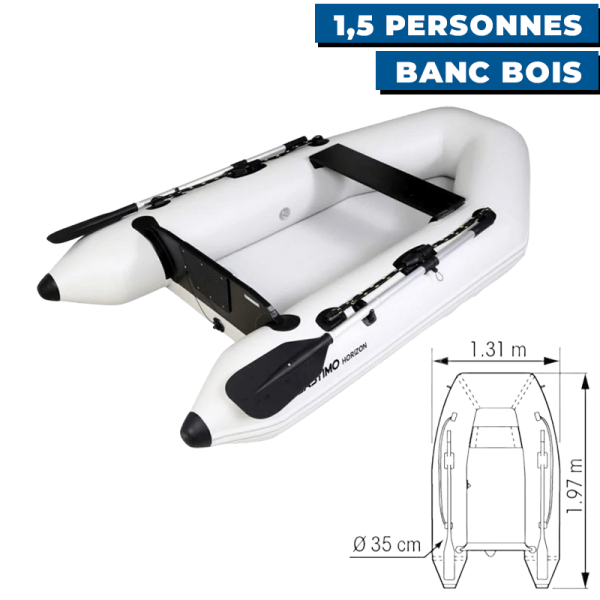 Plastimo - Annexe bateau plancher gonflable - Horizon - 1,5 personne - N°5 - comptoirnautique.com