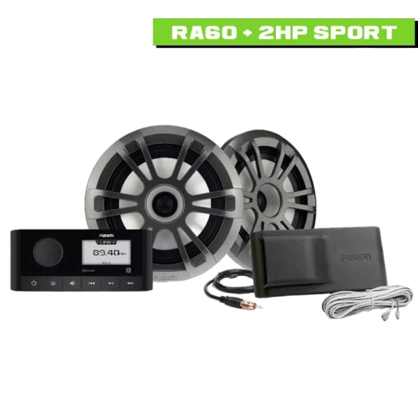 Pacote de rádio marítimo RA60 + 2 HP 80W - N°11 - comptoirnautique.com
