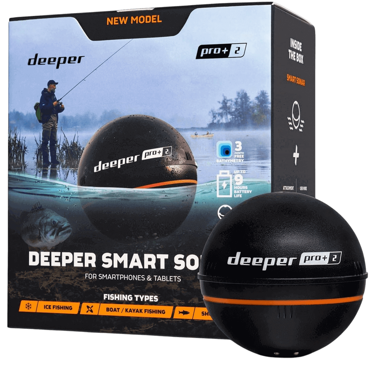 Deeper Pro+ V2 - Wifi et GPS intégré