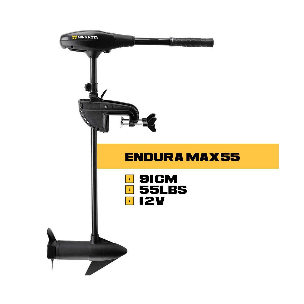 MK-1352155M - Moteur arrière Minn Kota ENDURA MAX - 12V 55 Lbs 91 cm