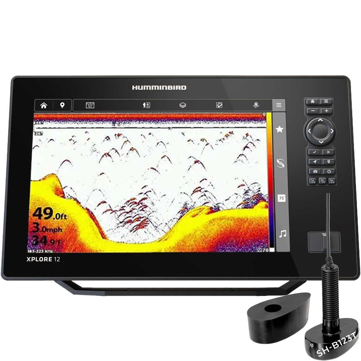 XPLORE12-DSTA - Humminbird Xplore 12 CHIRP 2D avec sonde traversante SH-B123T
