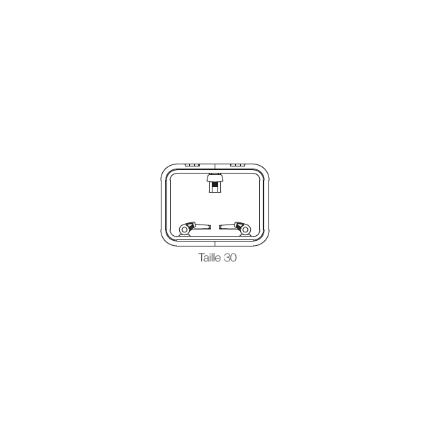 Boccaporto di coperta a medio profilo T30 - Bianco - con strallo di prua telescopico - N°5 - comptoirnautique.com