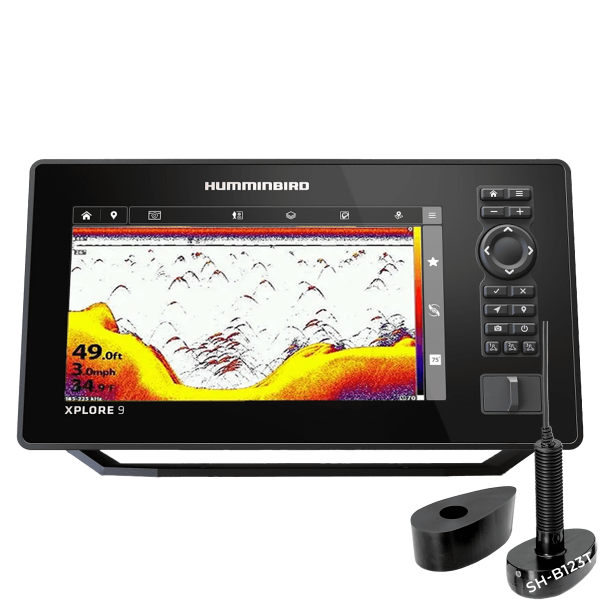 XPLORE9-DSTP - Humminbird Xplore 9 CHIRP 2D avec sonde tableau arrière SH-B123T - N°3 - comptoirnautique.com