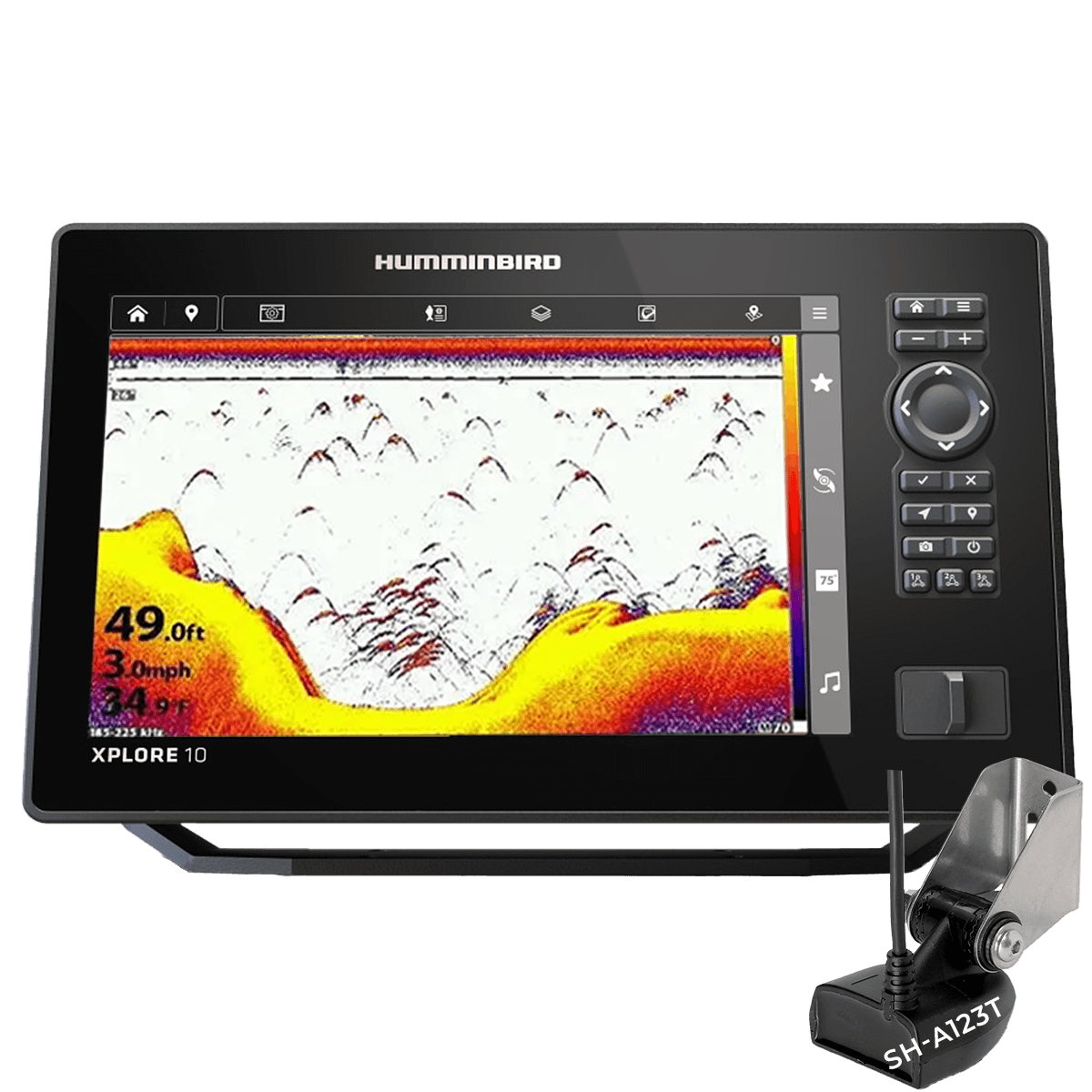 XPLORE10-DSTA - Humminbird Xplore 10 CHIRP 2D avec sonde tableau arrière SH-A123T