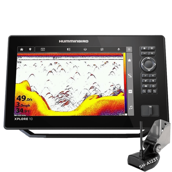 XPLORE10-DSTA - Humminbird Xplore 10 CHIRP 2D avec sonde tableau arrière SH-A123T - N°2 - comptoirnautique.com