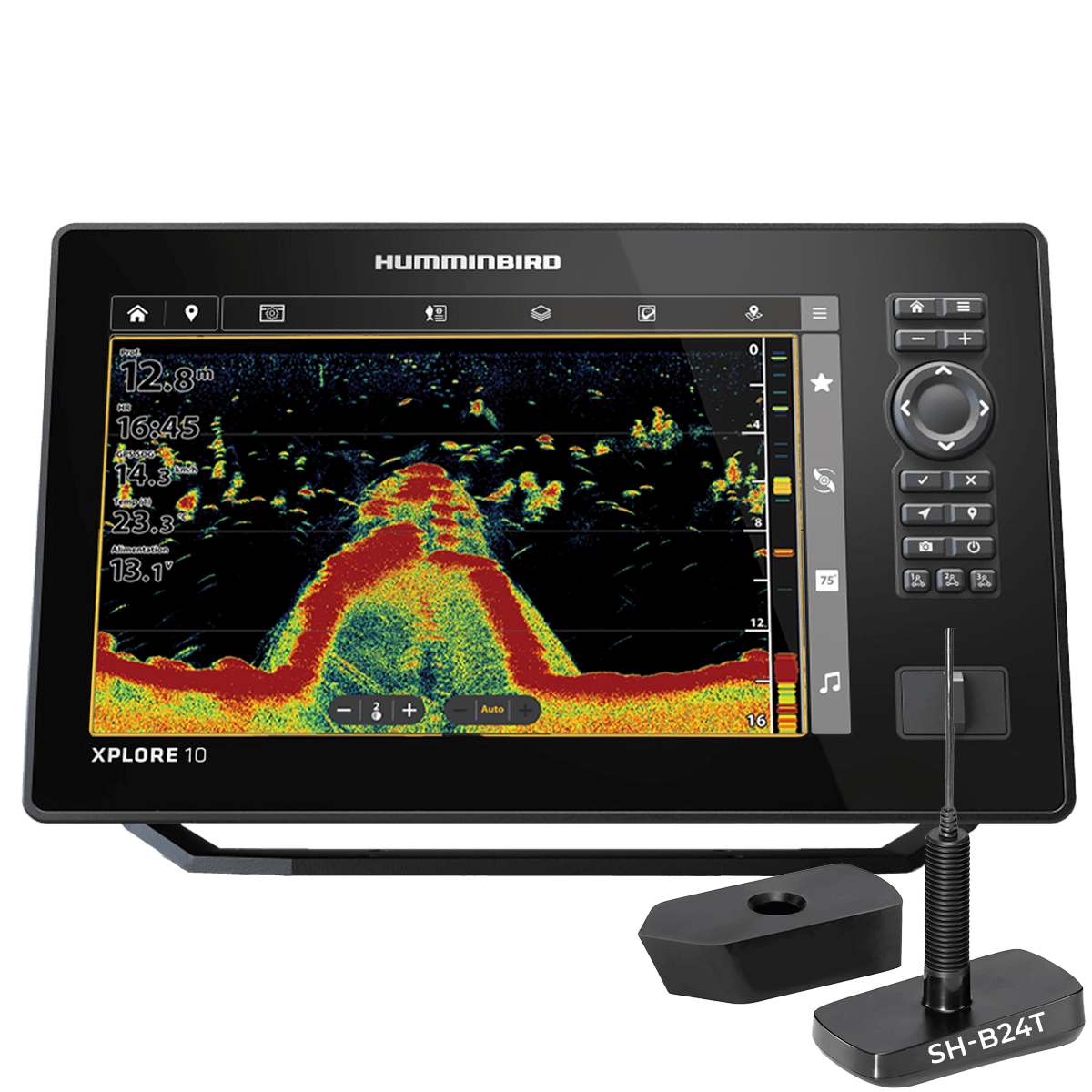 XPLORE10-XDTP - Humminbird Xplore 10 CHIRP XD avec sonde traversante SH-B24T
