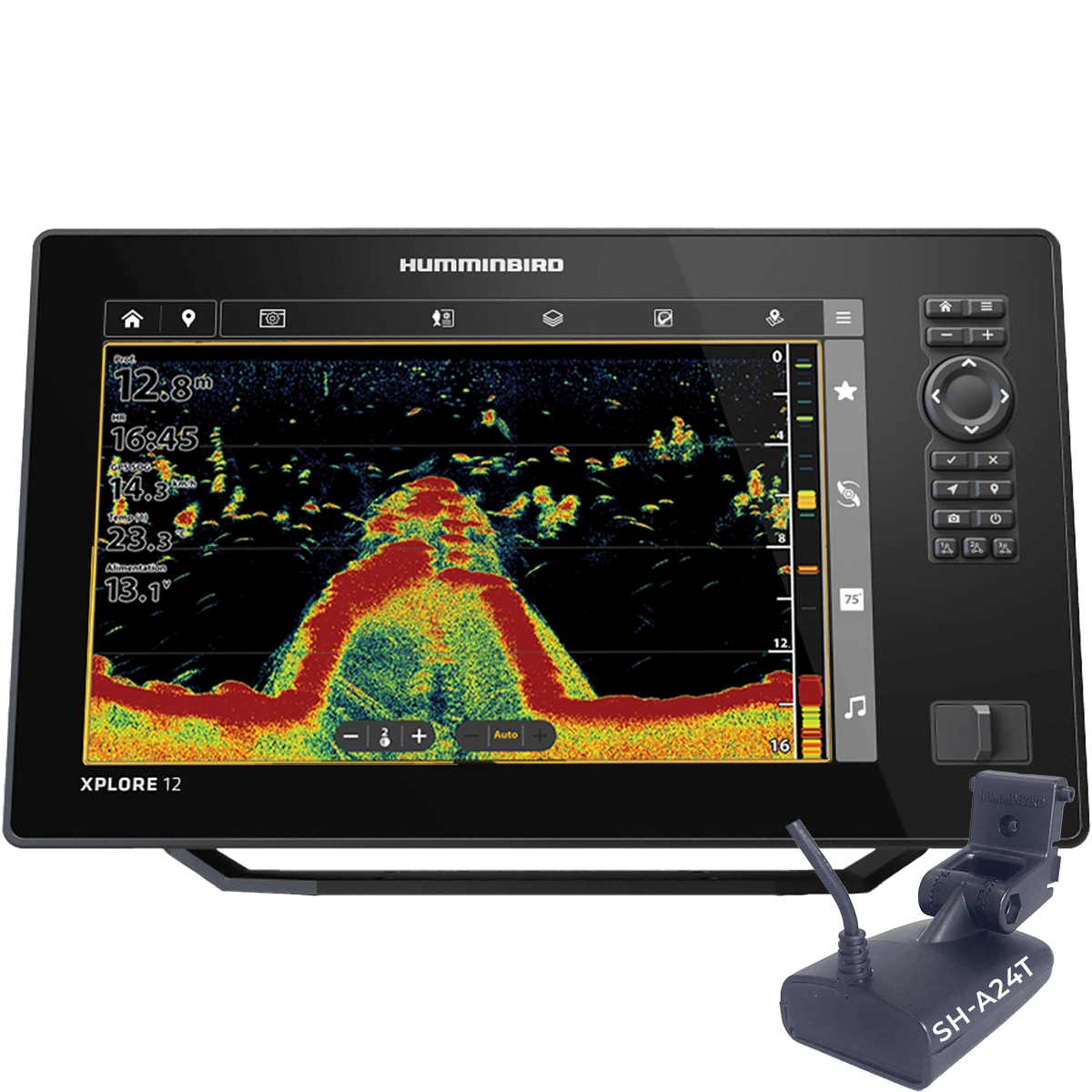 XPLORE12-XDTA - Humminbird Xplore 12 CHIRP XD avec sonde tableau arrière SH-A24T