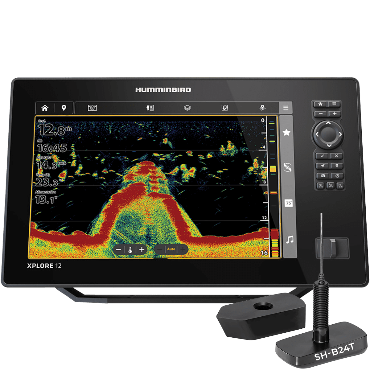 XPLORE12-XDTP - Humminbird Xplore 12 CHIRP XD avec sonde traversante SH-B24T