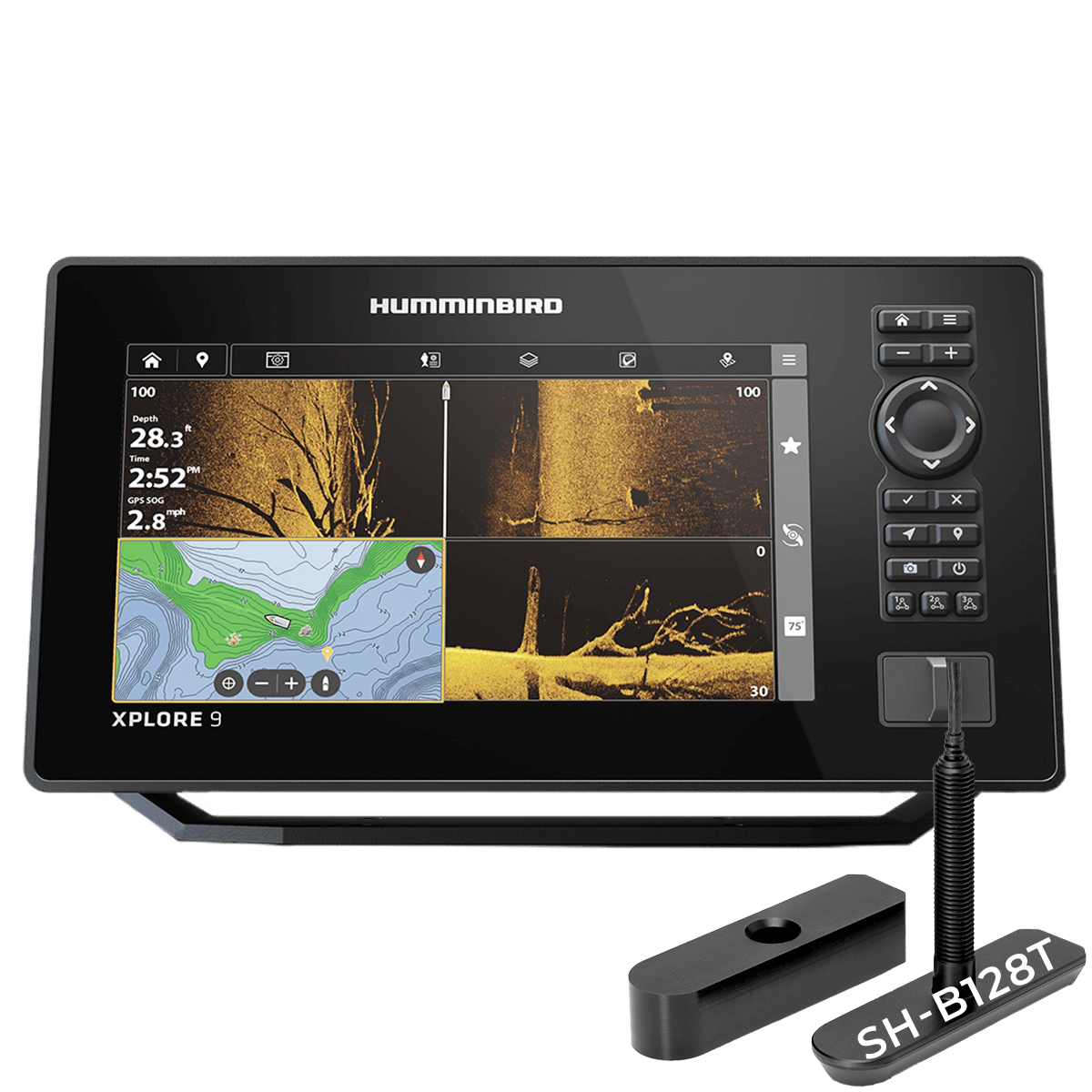 XPLORE9-MSI+TP - Humminbird Xplore 9 MEGA SI+ avec sonde traversante SH-B128T