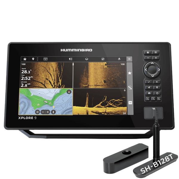 XPLORE9-MSI+TP - Humminbird Xplore 9 MEGA SI+ avec sonde traversante SH-B128T - N°3 - comptoirnautique.com