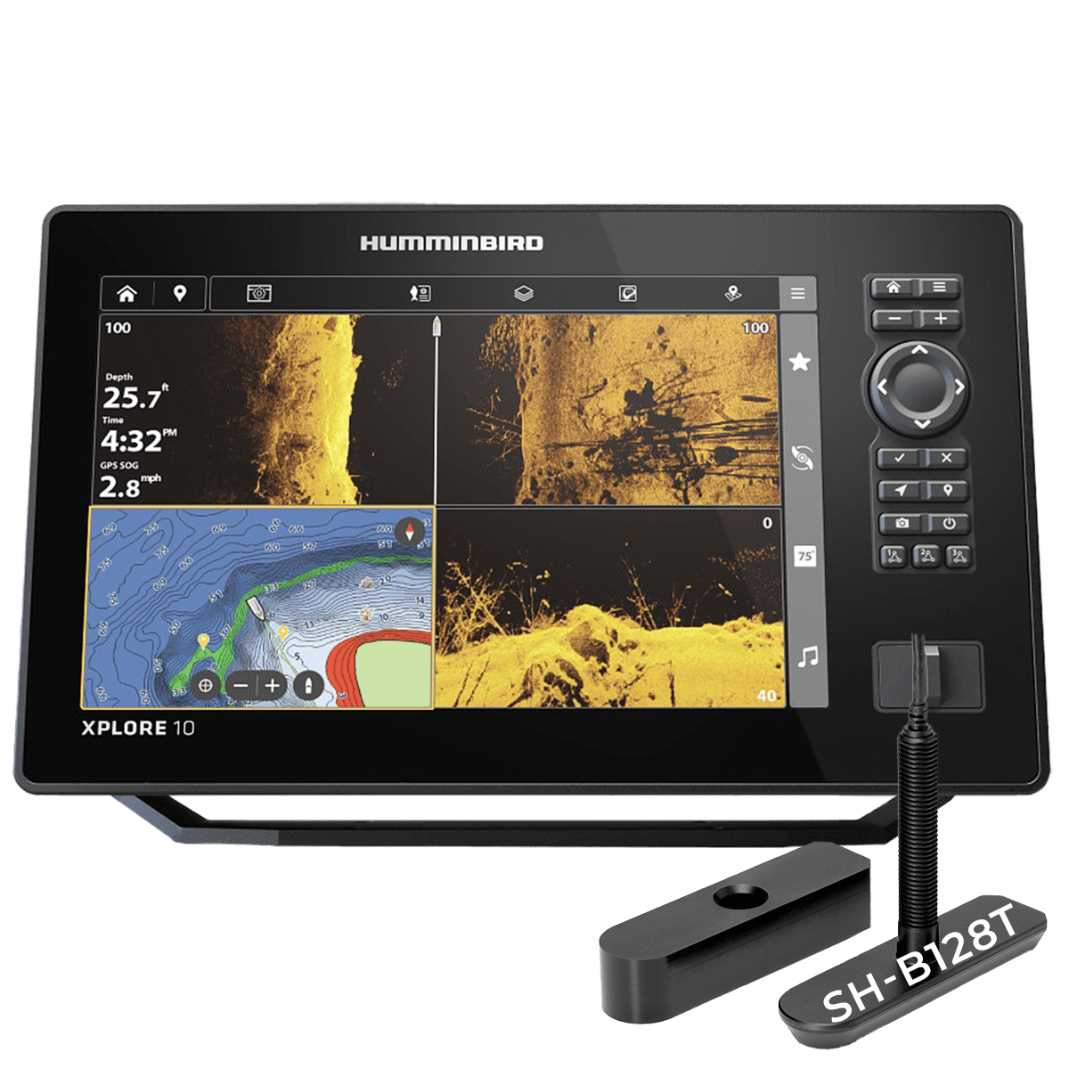 XPLORE10-MSI+TP - Humminbird Xplore 10 MEGA SI+ avec sonde traversante SH-B128T