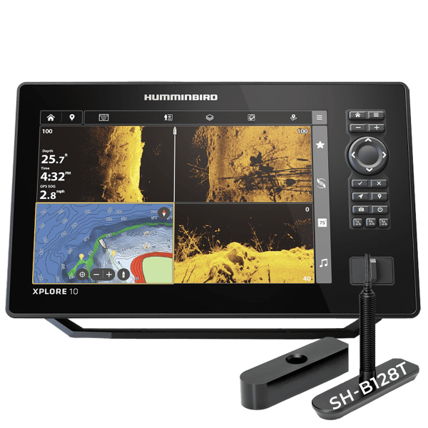 XPLORE10-MSI+TP - Humminbird Xplore 10 MEGA SI+ avec sonde traversante SH-B128T - N°3 - comptoirnautique.com