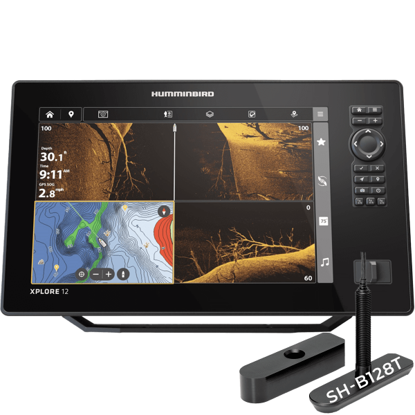 XPLORE12-MSI+TP - Humminbird Xplore 12 MEGA SI+ avec sonde traversante B128T - N°3 - comptoirnautique.com