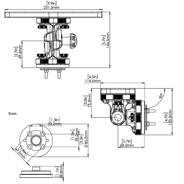 Hexx rotating and tilting screen mount - N°5 - comptoirnautique.com