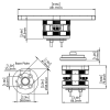 Dimensions de la plate-forme rotative Hexx Railblaza pour écran - N°1 - comptoirnautique.com