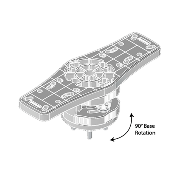 Rotation à 90° de la plate-forme Hexx Railblaza pour écran - N°3 - comptoirnautique.com