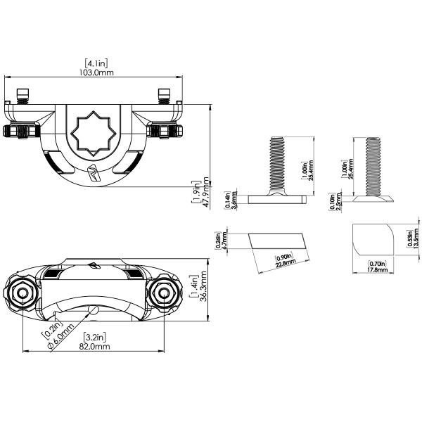 Base SidePort para guías y raíles - N°2 - comptoirnautique.com